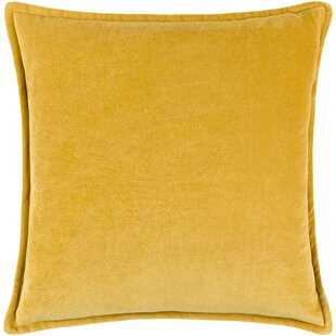 Velvet yellow outlet cushions